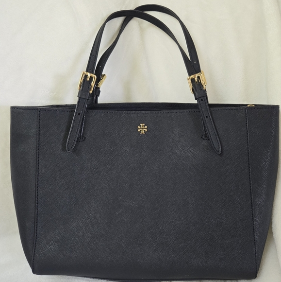 Tory Burch Handbags - Tory Burch coated canvas tote bag Navy